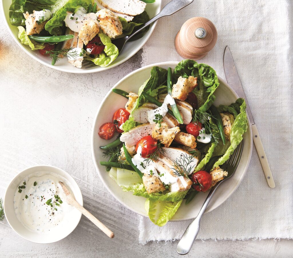Healthy chicken ‘ranch’ salad