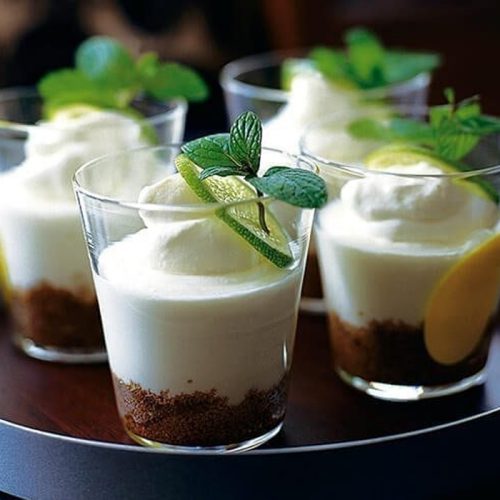 Mini mojito cheesecakes