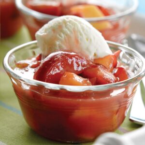 Nectarine and plum compote