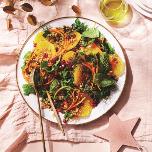 Pomegranate and buckwheat salad