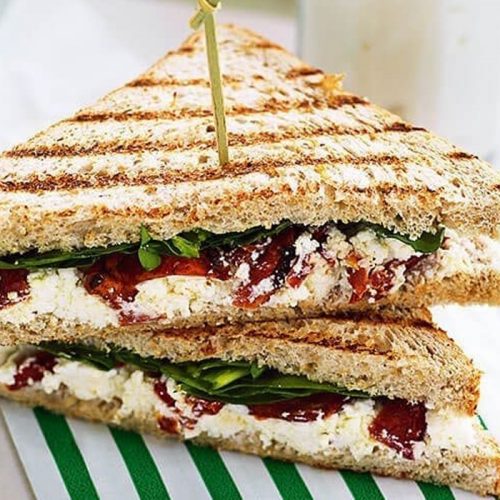 Ricotta and slow-roast tomato toasties
