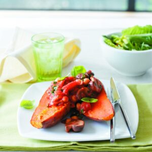 Sweet kumara with mushrooms