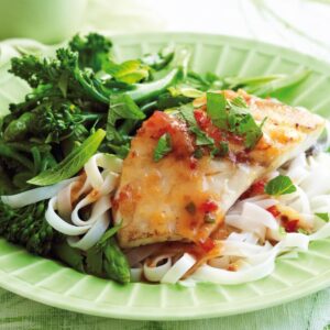 Thai-style fish with fresh herbs